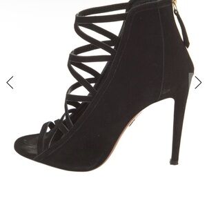Aquazzura Black Strappy Heels